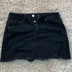 black jean skirt